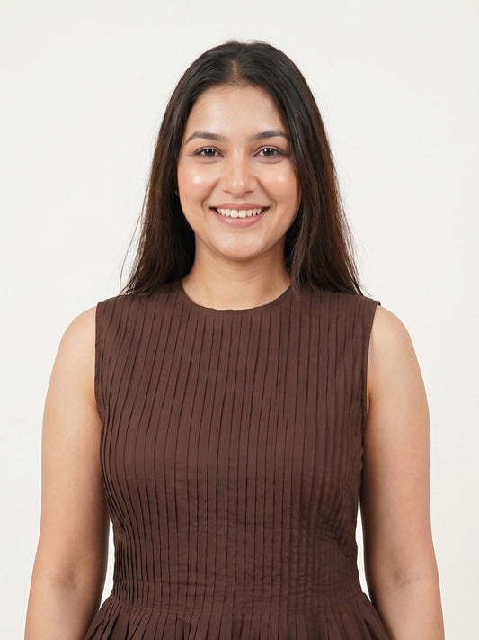 Brown Skirt Co-ord set - KAAHIRI