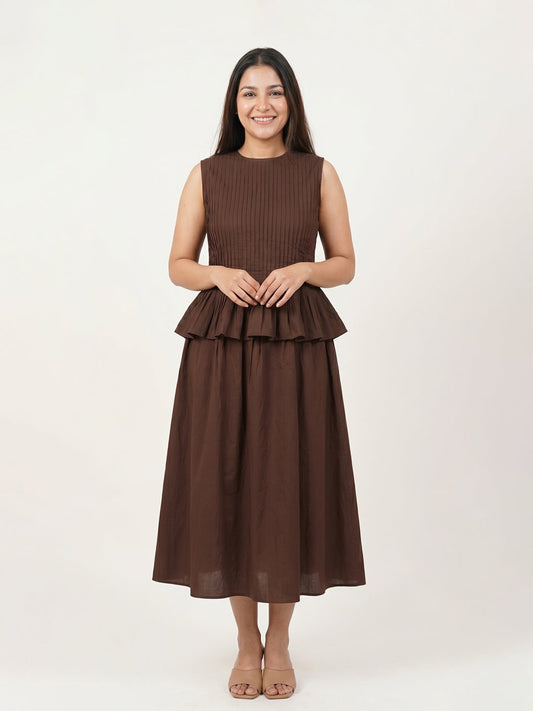 Brown Skirt Co-ord set - KAAHIRI