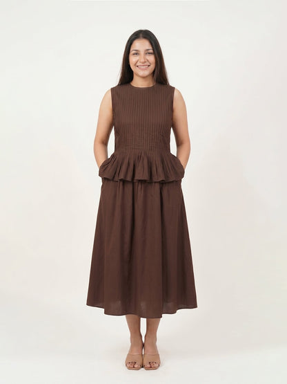 Brown Skirt Co-ord set - KAAHIRI