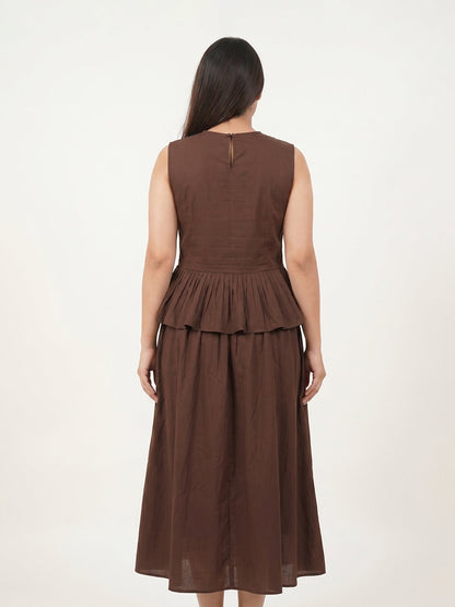 Brown Skirt Co-ord set - KAAHIRI