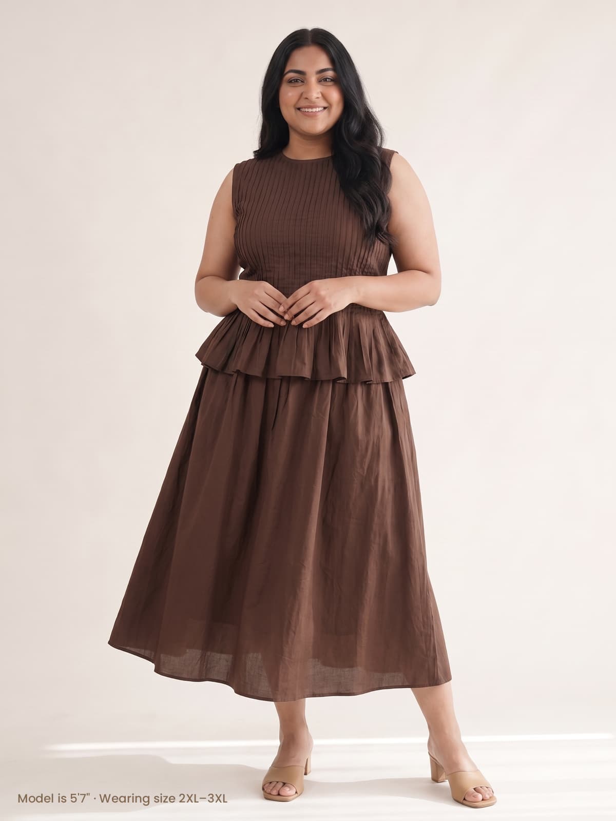 Brown Skirt Co-ord set - KAAHIRI