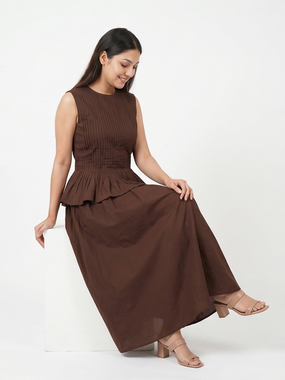 Brown Skirt Co-ord set - KAAHIRI