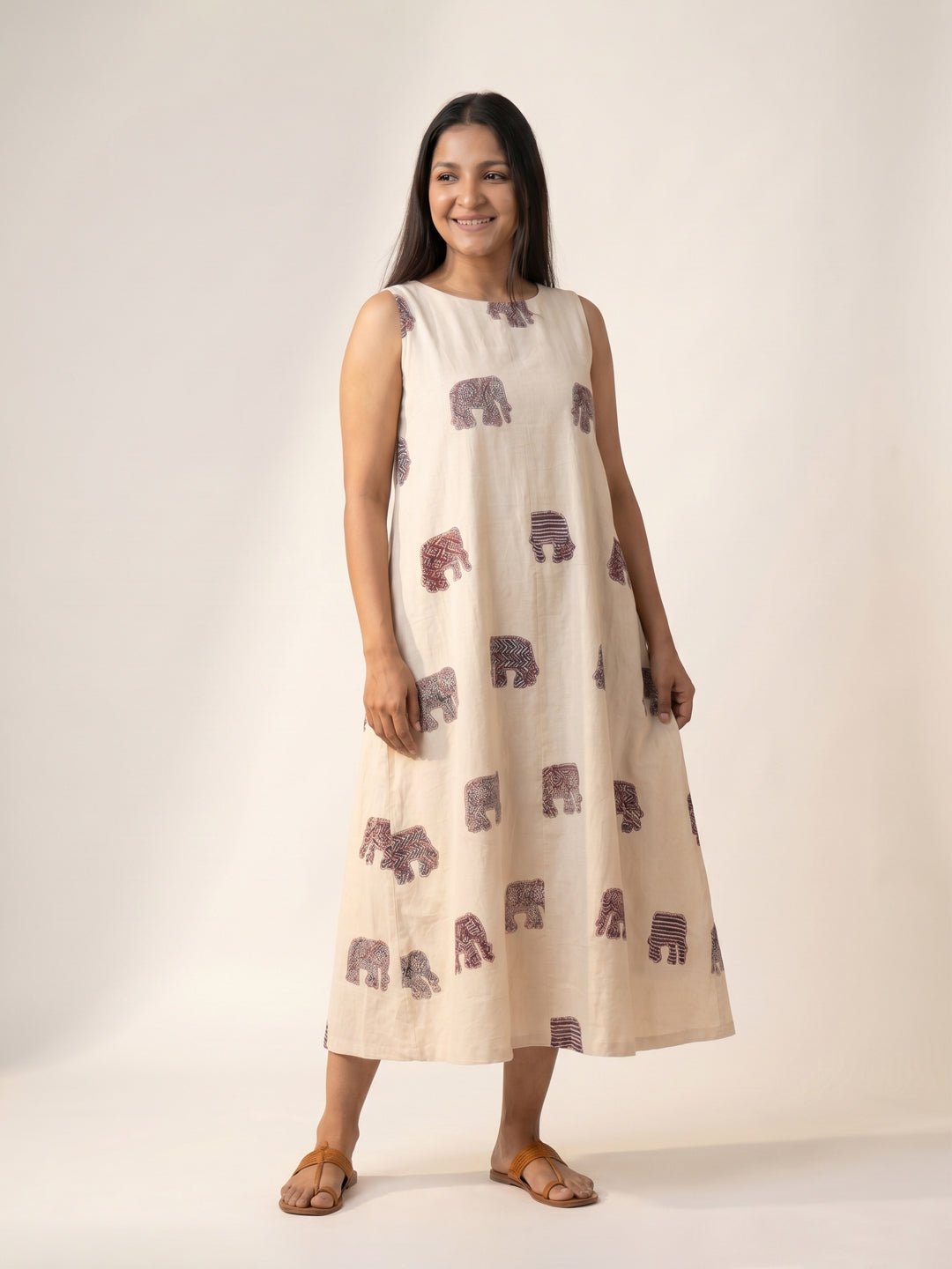 The Ivory Hathi Dress - KAAHIRI
