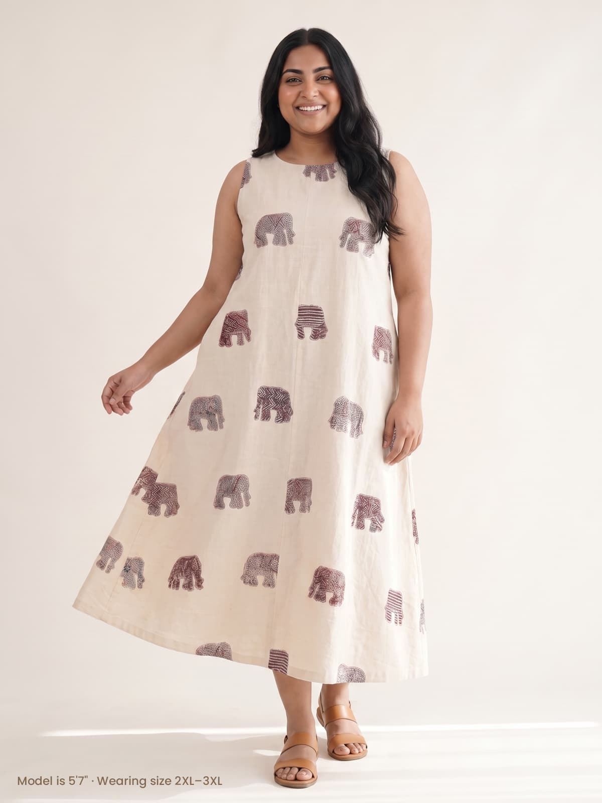 The Ivory Hathi Dress - KAAHIRI