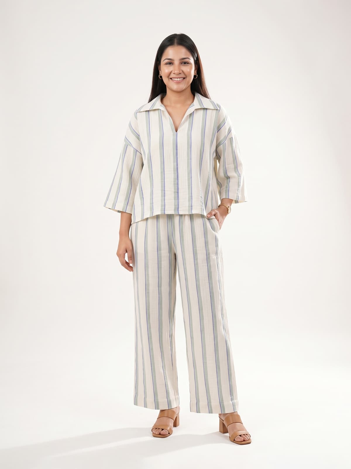 The Reed Stripe Co ord - KAAHIRI