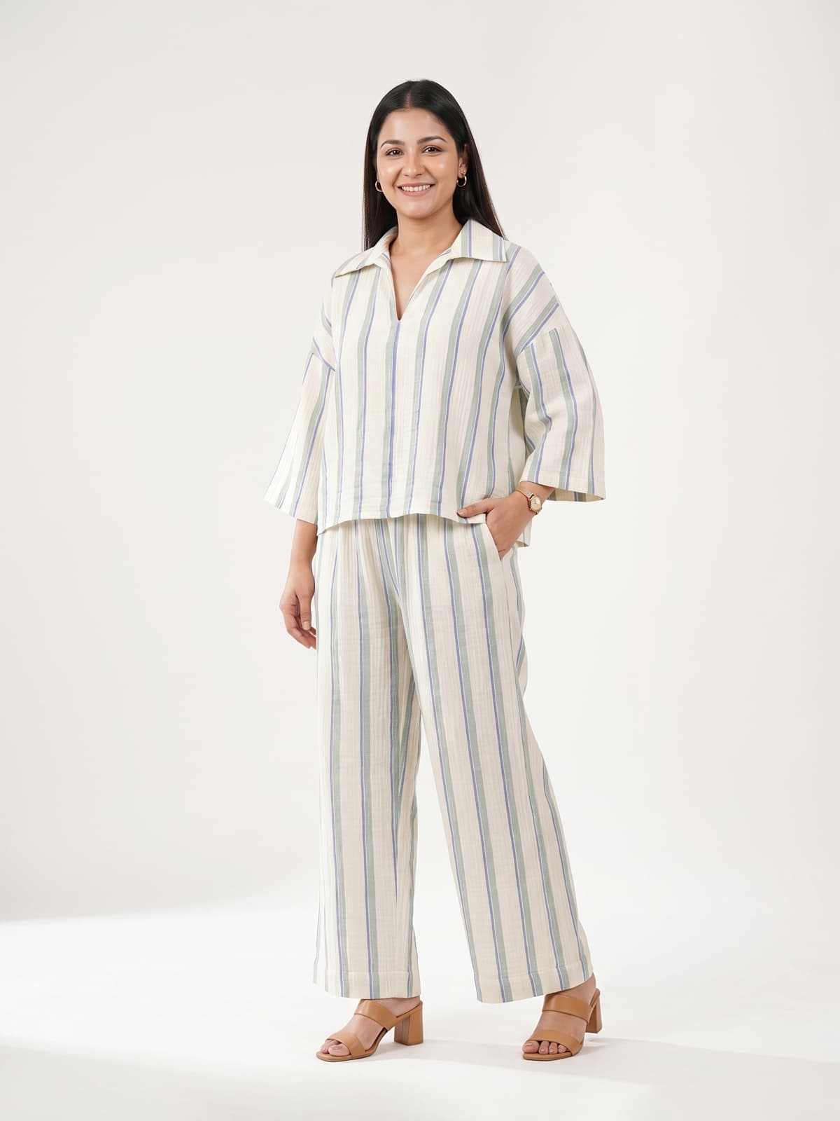 The Reed Stripe Co ord - KAAHIRI