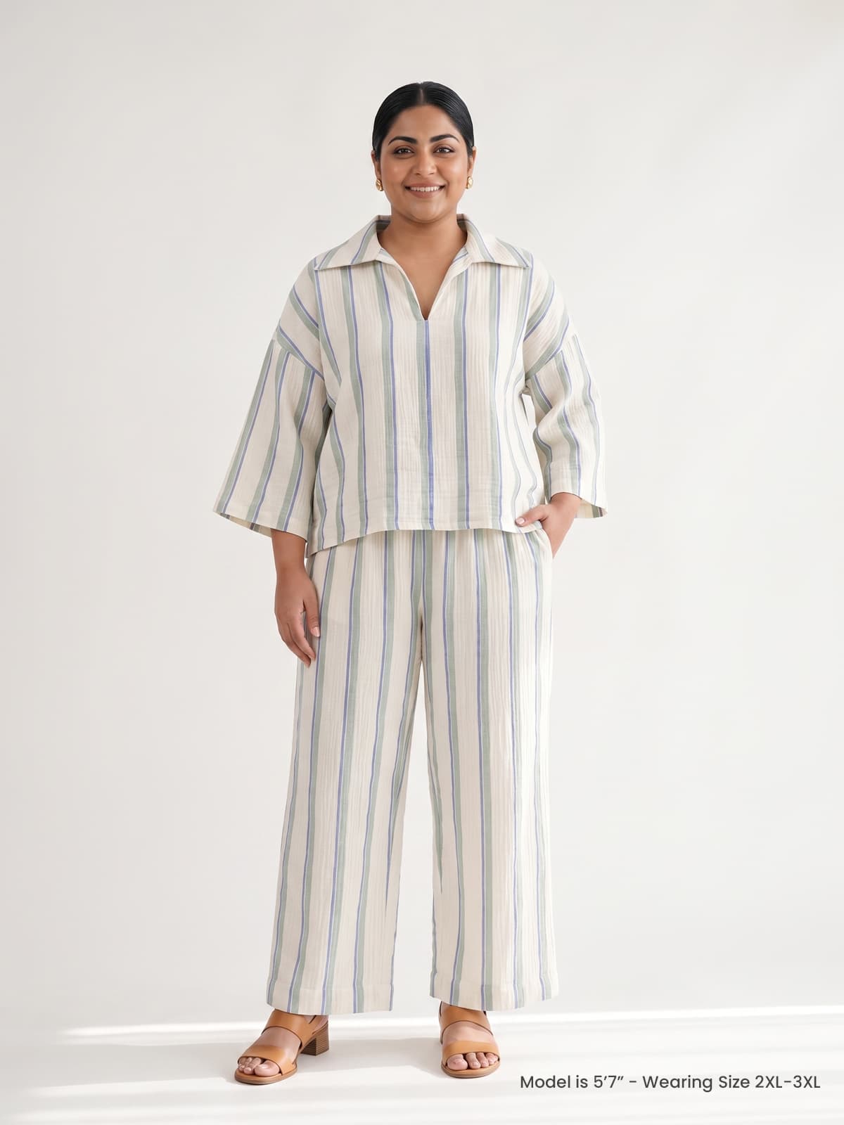 The Reed Stripe Co ord - KAAHIRI